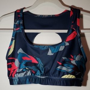 Joy Lab Navy Tropical Print Sports Bra